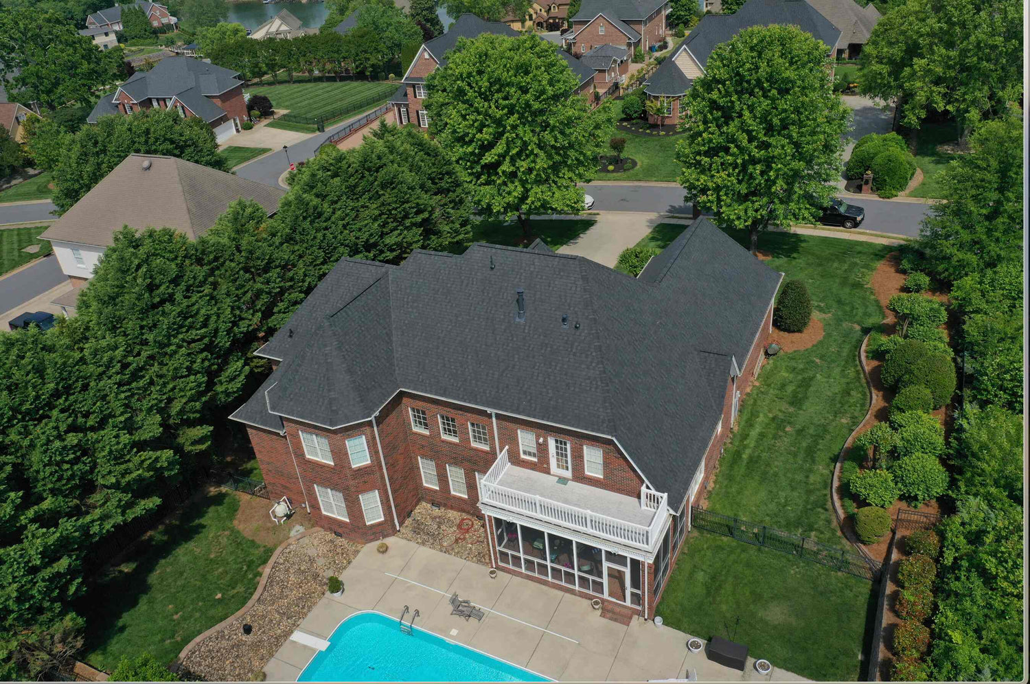 Close-up view of high-quality roofing work completed by roofers near Hickory NC