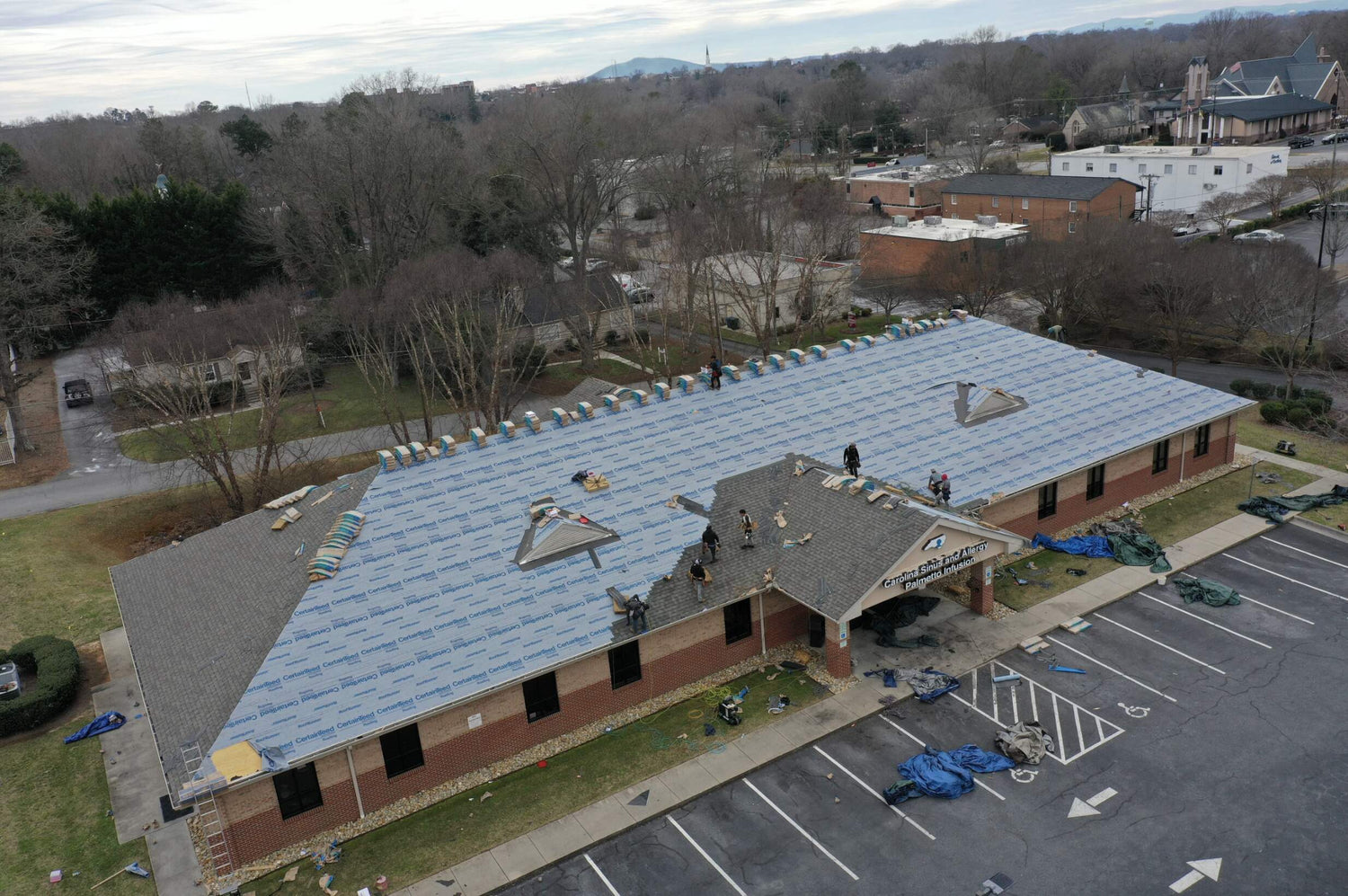 Carolina Sinus and Allergy Palmetto Infusion roof replacement in Hickory NC