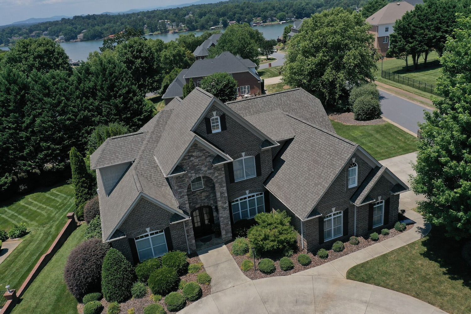 Front View of new roof installed in Moores Ferry in Hickory NC