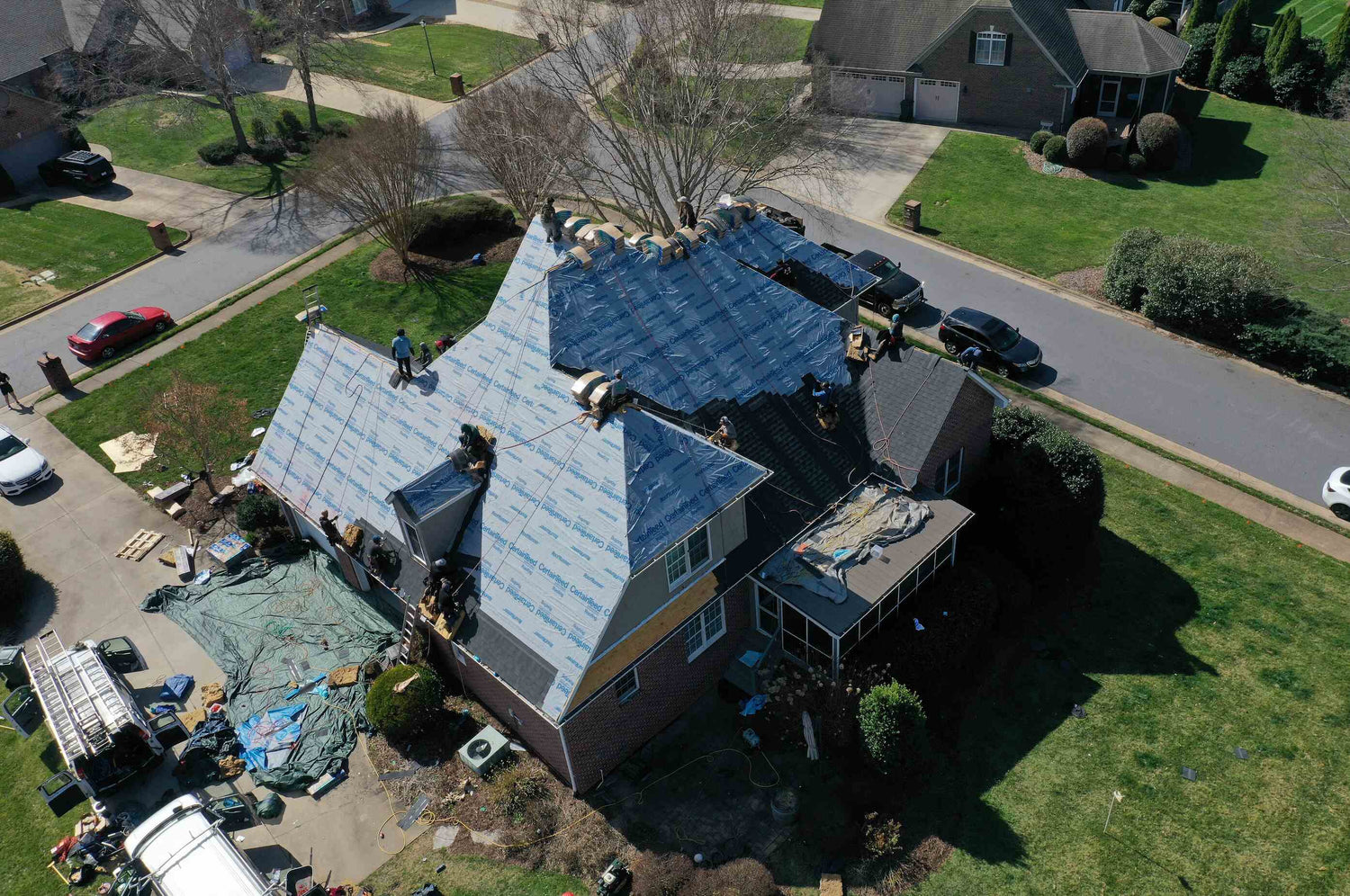 New asphalt roof installed on a home in Hickory NC by one of the best-rated roofing teams in the area